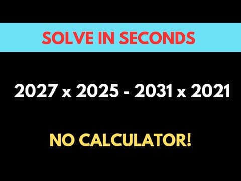 Can You Solve This Multiplication in Seconds (No Calculator!)?