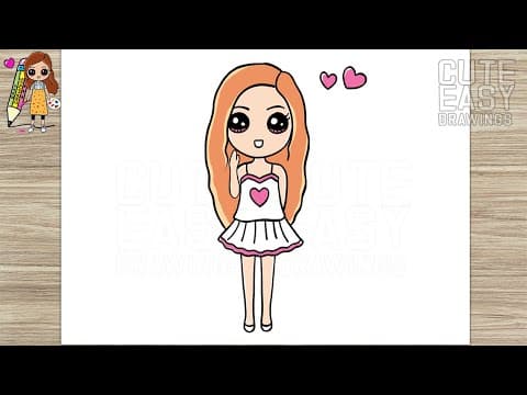 How to draw a cute girl bella - easy drawing and color step by step