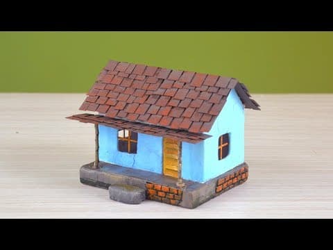 making a beautiful old house from clay