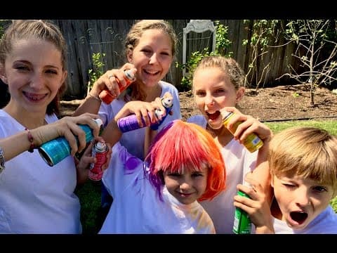 Learn English Colors Rainbow Painting Hair Spray