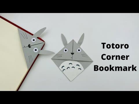 Origami Paper #totoro Corner Bookmark!! Paper Crafts For School / Origami Bookmark / Paper Craft New
