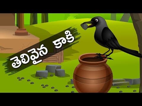 తెలివైన కాకి | Telivaina Kaki Katha in Telugu | Telugu Fairy tales | Moral story in Telugu