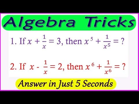 Algebra Tricks I Best Algebra Tricks in Telugu I Useful to all Competitive Exams I Ramesh Sir Maths