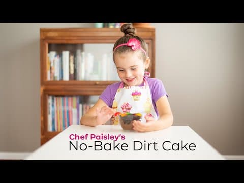 A Messy Fun Delicious Summer Treat to Share with Friends - Chef Paisley Makes No-Bake Dirt Cake