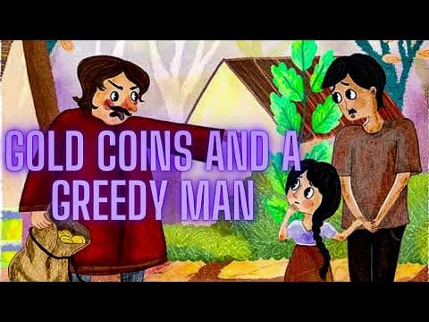 Gold coins and a greedy man - inspirational story - motivation