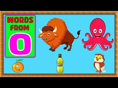 5 words from o - words from o - o for orange - words from alphabets