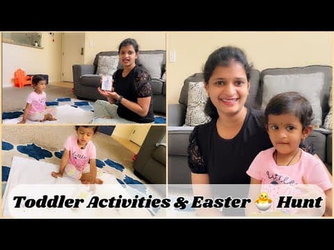 Toddler Activities Part-2 and Easter Egg Hunt | Early Education Activities | Telugu Vlogs From USA