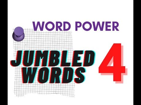 Jumbled Words l Part 4 l English reasoning l Test your word Power l Aptitude test