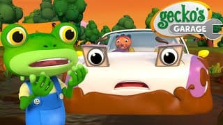 Stuck In The Mud | BRAND NEW | Geckos Garage | Cartoons For Kids | Toddler Fun Learning