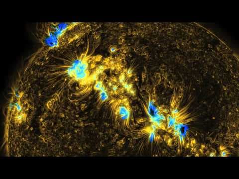 Blue-Flame Plasma on the Face of the Sun