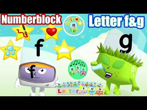 Preschool Learning Letters f & g - Numberblocks Song