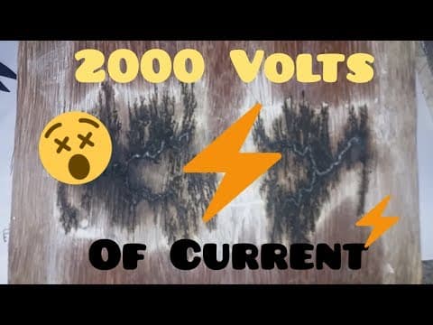 What a 2000 Volts of Current Can Do To Wood? Lichtenberg Effect