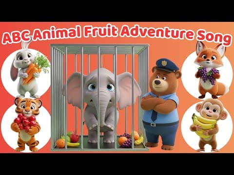 Bear Police Stops Fruit Thieves! π§Έπ ABC Animal Sounds Song ππΌπ¦ Fun Learning for Kids | Meow Meow TV
