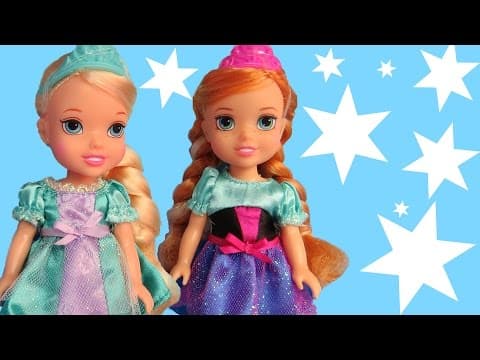 SKATING in ELSA's ICE Palace ! Elsa and Anna toddlers are having fun-Playing