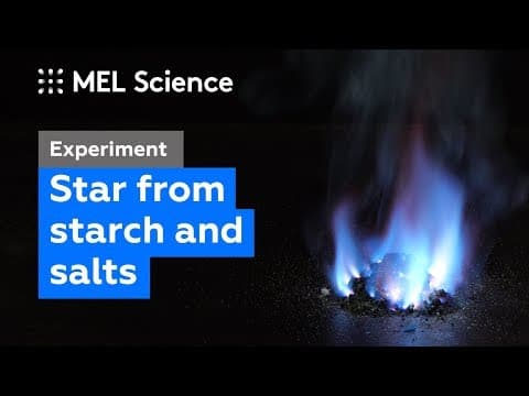 Making a star from starch and salts Blue star experiment