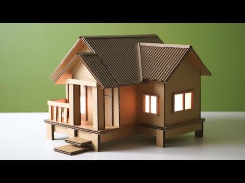 Awesome ! Make a Beautiful Cardboard House with L.E.D / for project