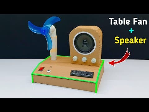 सबसे अच्छा Science Project || How To Make Rechargeable Fan || Best Portable Bluetooth Speaker