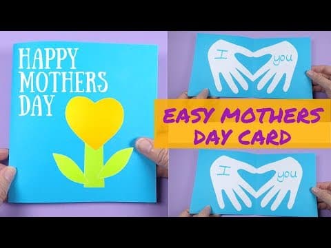 Easy Mothers Day Card - Mothers Day Ideas for Kids
