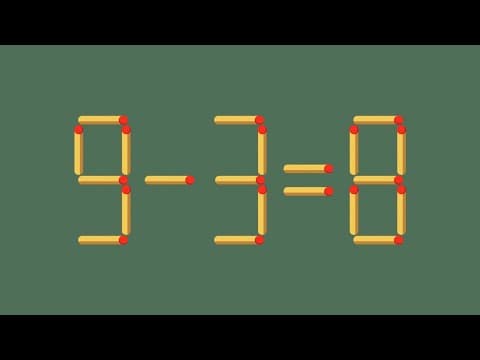 Matchstick puzzle | Move 1 Stick To Make Equation Correct #19