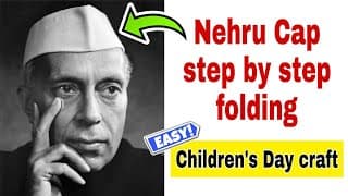 How to Make Nehru Cap with Paper | Children's Day Craft | Gandhi Topi | Indian Cap | Nehru Cap Easy