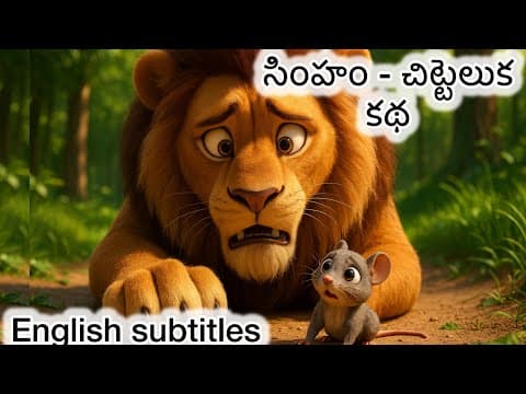 సింహం చిట్టెలుక కథ | Friendship Story | Telugu Moral Story for Kids