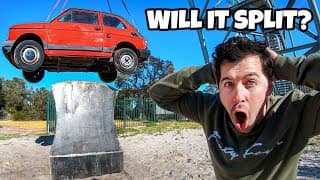 We Dropped A Car On A Giant Axe from 45m |150ft