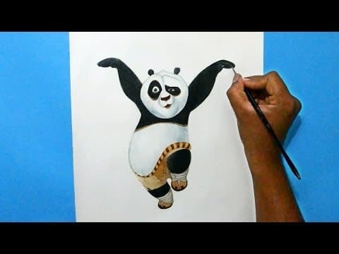 how to draw kung fu panda  -  Lesson 26