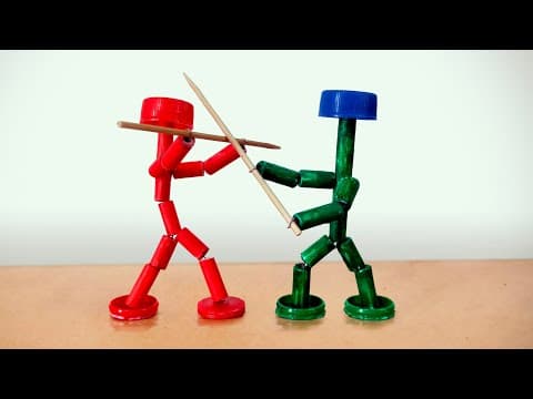 How to Make Kung Fu Toys | Kung Fu toy idea | Making shadow fight game