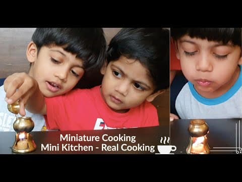 Miniature Kitchen - Kids cooking Tea | Tiny Food | Mini kitchen | Bulli Kitchen