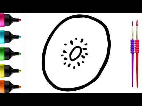 Let's Draw, Paint & Color with Kiwi | Fun Art Tutorial for Kids, Toddlers