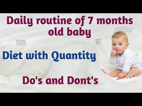 Daily Routine of Seven Months Old Baby || Diet of 7th month baby with quantity || Do's and Dont's