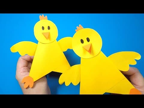 DIY Easter Craft - How to Make a Paper Chicken - Easy Paper Craft