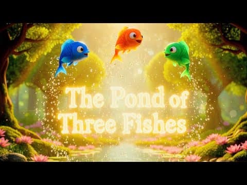 🐠 The Pond of Three Fishes | Moral Story for Kids | 3D Animated Pixar Style