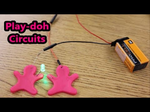 Electric Play-doh Circuits, a fun way for kids to experiment with electricity