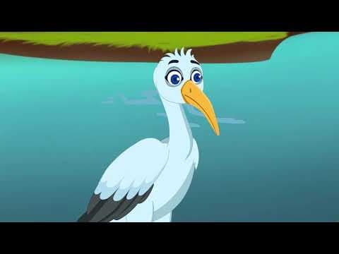 The Peacock and the Crane | Aesop's Fables | Baby Hazel English Story & Fairy Tales