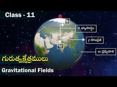 గురుత్వక్షేత్రములు | Gravitational Fields | Gravitation | Acceleration due to gravity of Earth