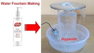 how to make water fountain working model making using waste materials - diy