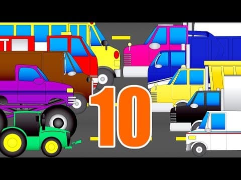 Have fun counting to 10 - counting trucks for toddlers