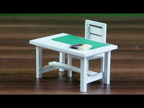 Making a small table chair only using paper - simple & easy