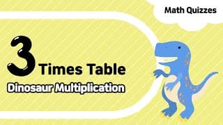 Multiplication | Three Times table | Math quiz for kids