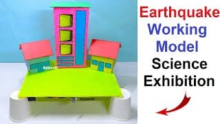 earthquake working model science project for exhibition - diy - sst project
