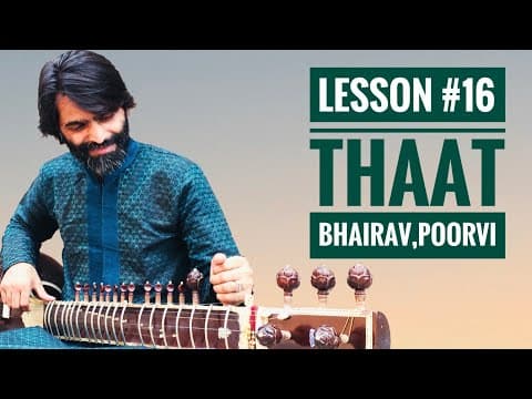 SITAR TUTORIAL LESSON 16 || BHAIRAV & POORVI THAAT || ON SITAR || BY DR. ASHOK KUMAR CHAMBYAL