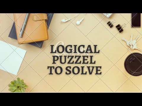 #puzzels#logical#easy#IQ#maths To solve puzzles in a easy way. To improve our thinking