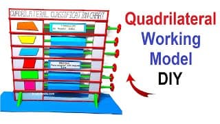 quadrilateral working model 3d - maths tlm working model - diy