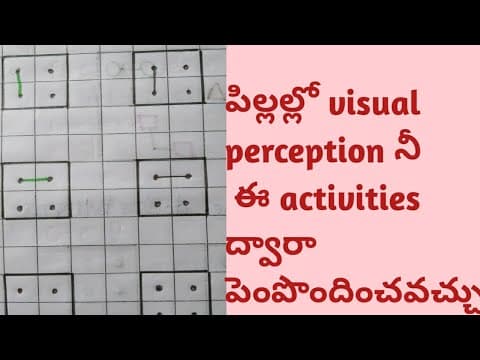 How to improve visual perception for kids - visual skills and concentration activities - telugu