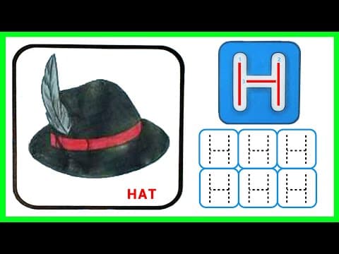 Tracing - tracing letter h - tracing letters for kids - practice writing letter h
