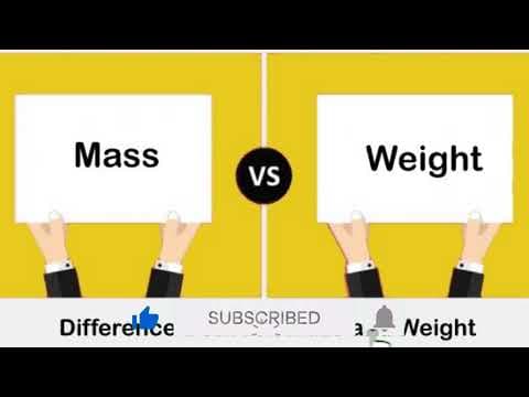 Difference between mass and weight// explained in telugu