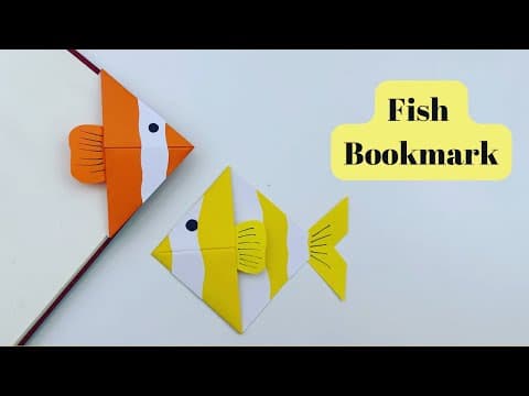 DIY Paper FISH Corner Bookmark!!! Paper Crafts For School / Origami Bookmark / Paper Craft New