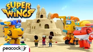 Building Buddies Biggest Sandcastle Ever  SUPER WINGS