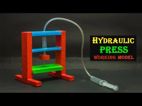 School Science Projects | Hydraulic Press Working Model